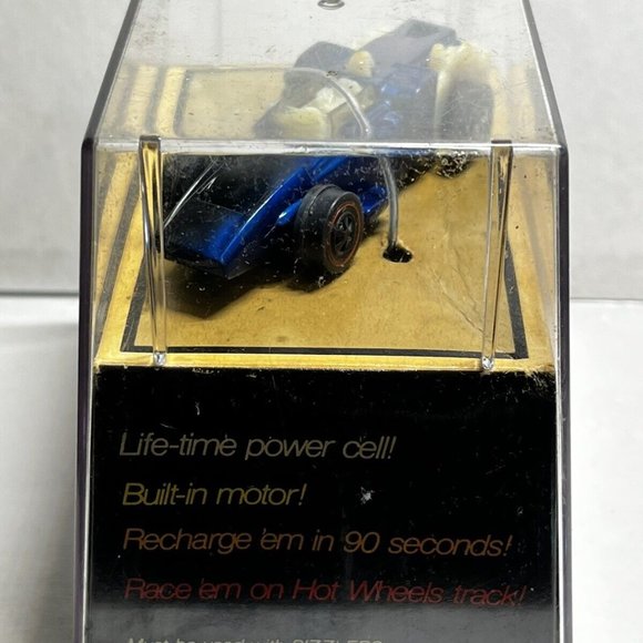 Boxed / Cased HOT WHEELS REDLINE ERA SIZZLERS 1970 BLUE INDY EAGLE Motorev Sound - Picture 7 of 9